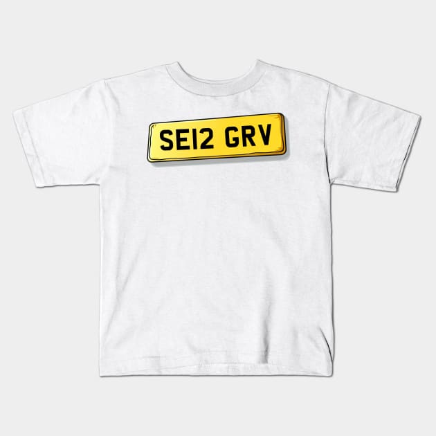 SE12 GRV Grove Park Number Plate Kids T-Shirt by We Rowdy